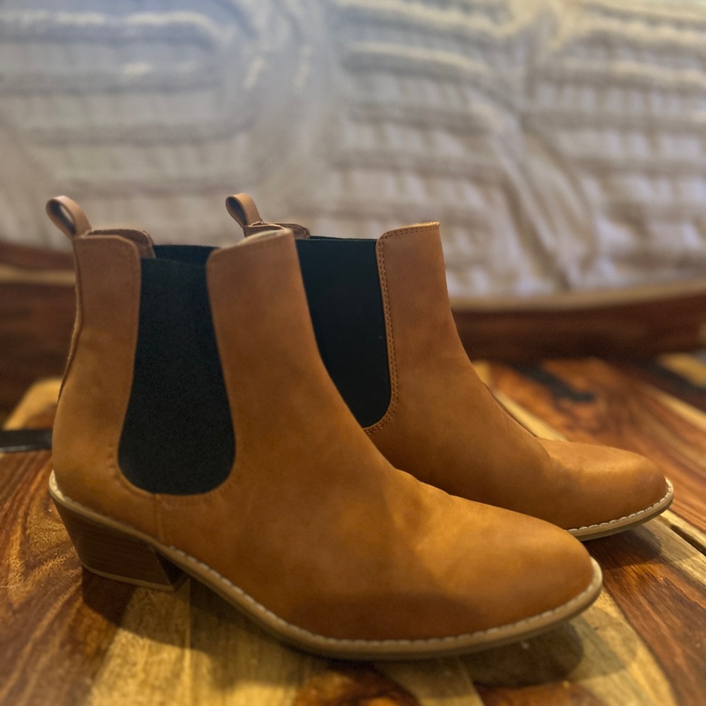 Roolee Tan Ankle Boots